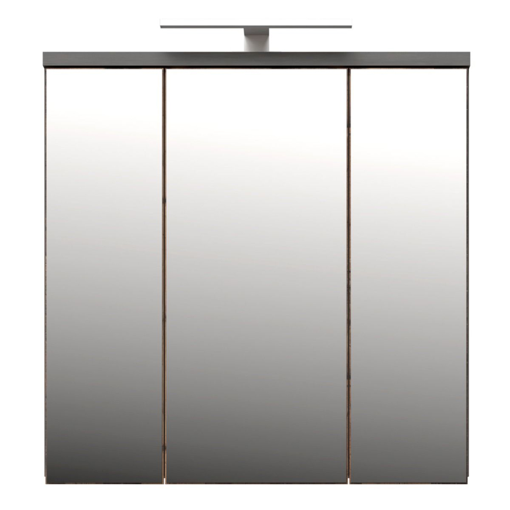 Vareon Wooden Bathroom Furniture Set in Walnut and Dark Grey