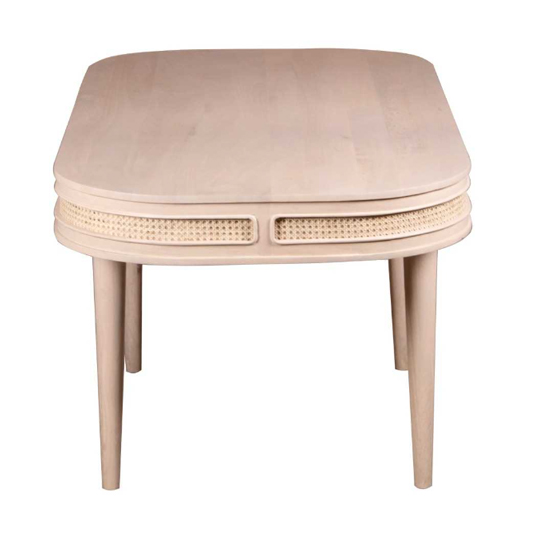 Varese Cane And Mango Wood Dining Table In Oak