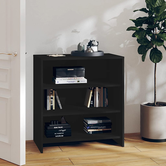 Variel wooden bookcase with 3 shelves in black £79.95 gofurniture.co.uk
