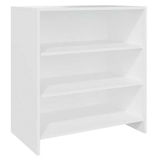 Variel Wooden Bookcase With 3 Shelves In White