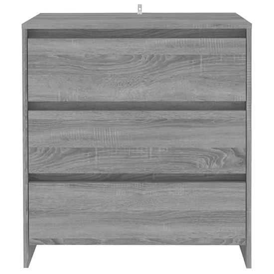 Variel Wooden Chest Of 3 Drawers In Grey Sonoma Oak