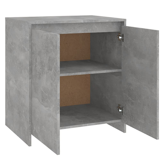 Variel Wooden Sideboard With 2 Doors In Concrete Effect