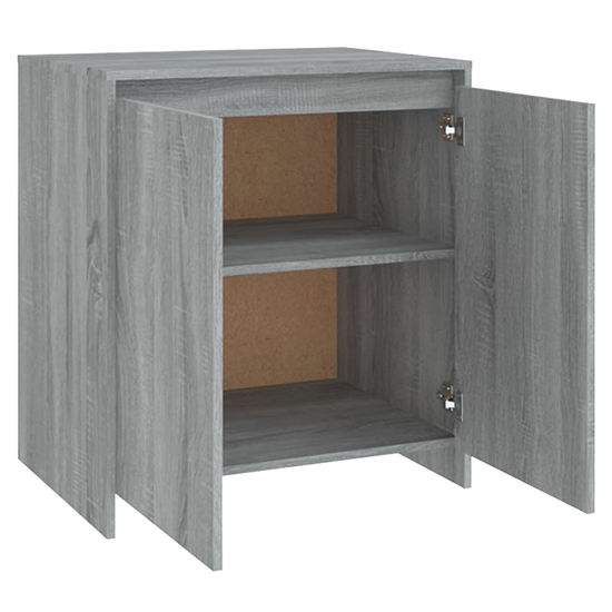 Variel Wooden Sideboard With 2 Doors In Grey Sonoma Oak