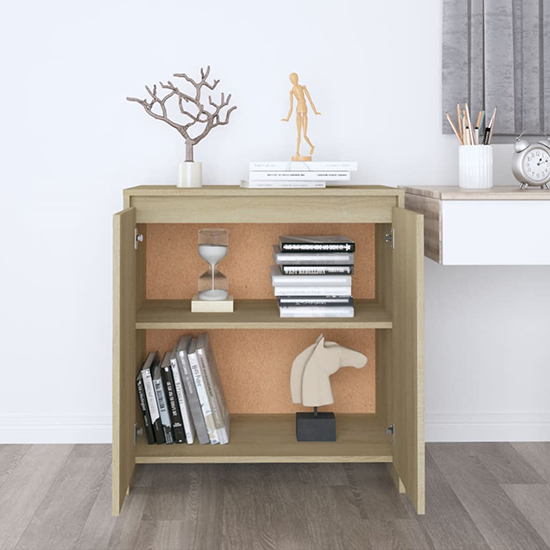 Variel Wooden Sideboard With 2 Doors In Sonoma Oak