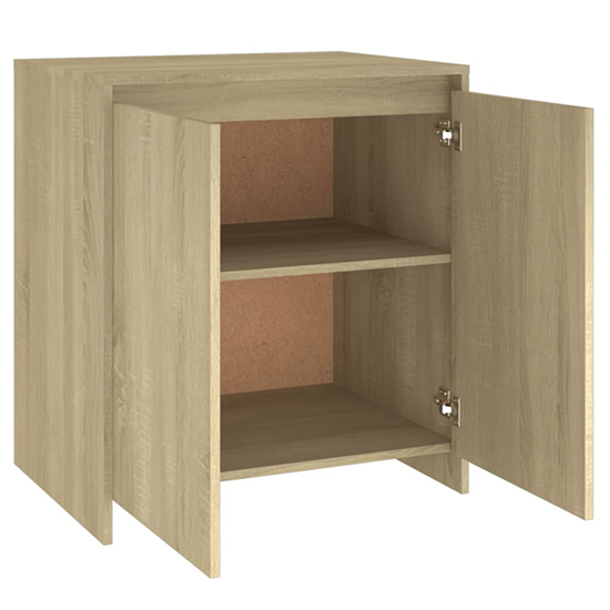Variel Wooden Sideboard With 2 Doors In Sonoma Oak