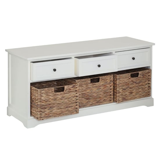 Varmora Wide Wooden Chest Of 6 Drawers In Ivory White_2