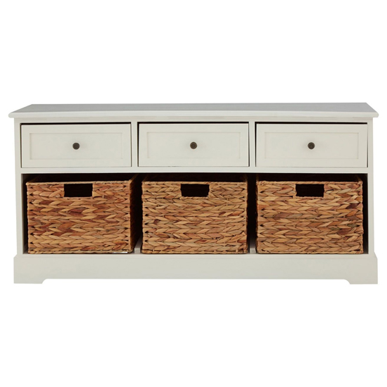 Varmora Wide Wooden Chest Of 6 Drawers In Ivory White_1