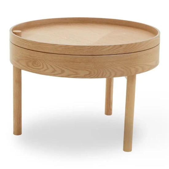 Product photograph of Varna Wooden Round Side Table In Oak from Furniture in Fashion