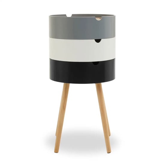 Product photograph of Varna Wooden Three Tier Side Table Storage In Multi-colour from Furniture in Fashion