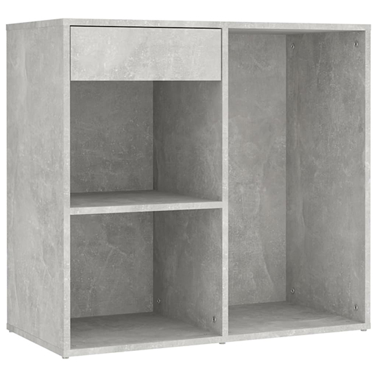 Varro Dressing Set In Concrete Effect With 2 Cabinets And LED