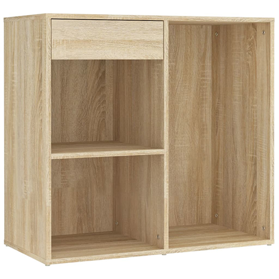 Varro Wooden Dressing Set In Sonoma Oak With 2 Cabinets And LED