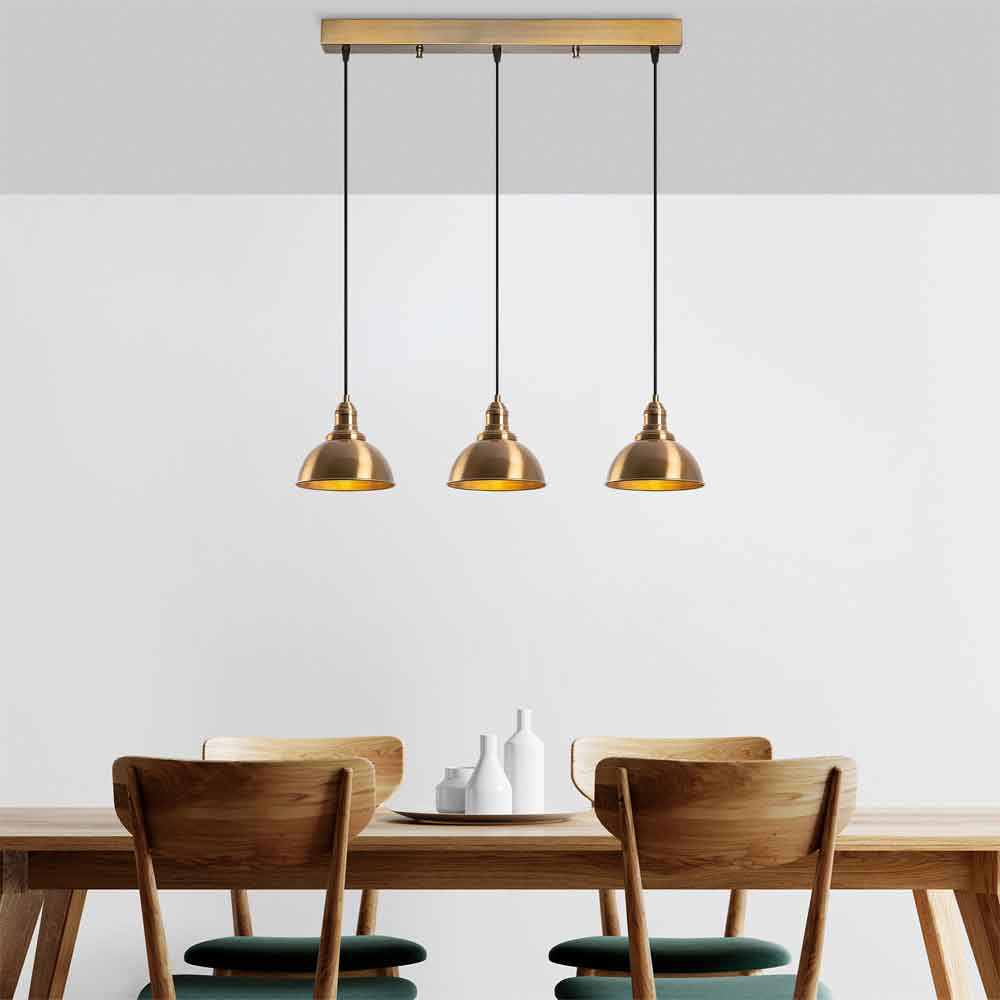 Varzan 3 Light Metal Ceiling Pendant Light in Vintage