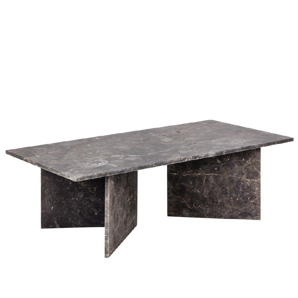 Vashon Marble Rectangular Coffee Table In Marron