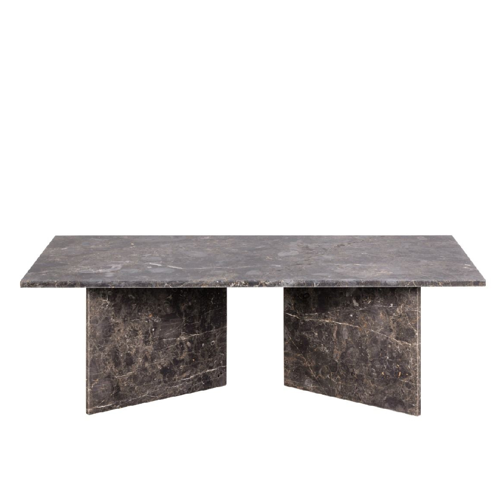 Vashon Marble Rectangular Coffee Table In Marron