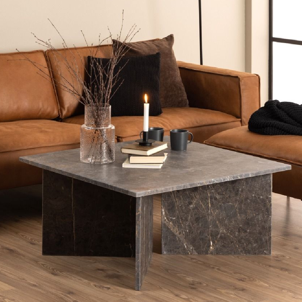 Read more about Vashon marble square coffee table in marron