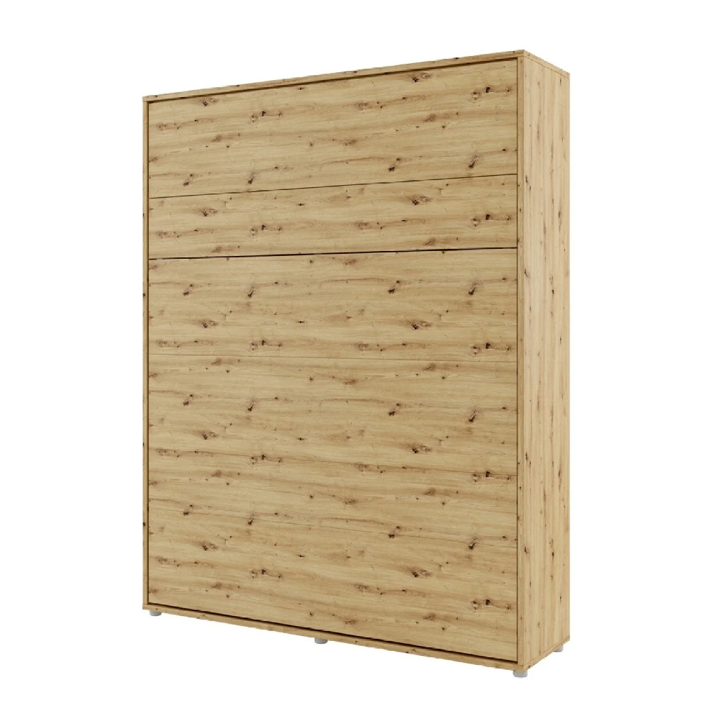 Vashon Vertical Wall Wooden Super King Size Bed In Artisan Oak
