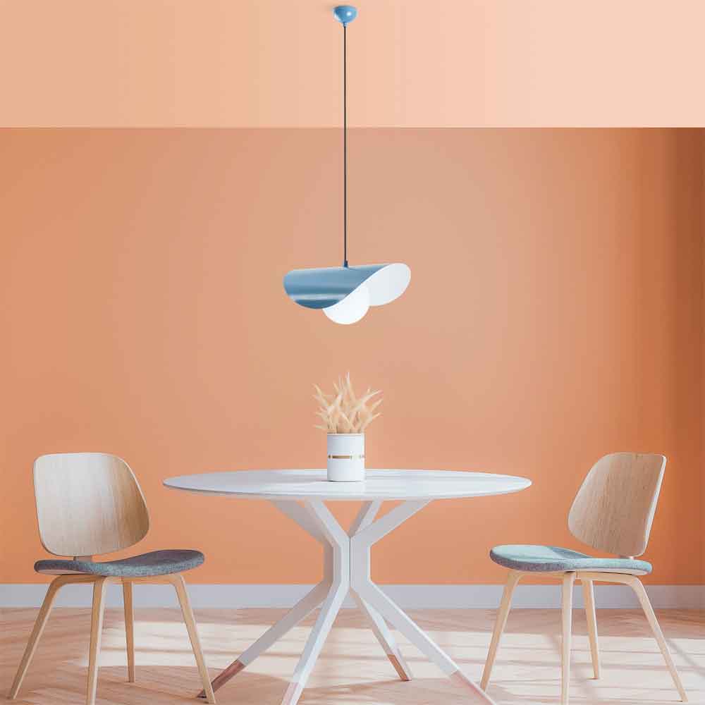 Vatoz Metal Ceiling Pendant Light in Light Blue