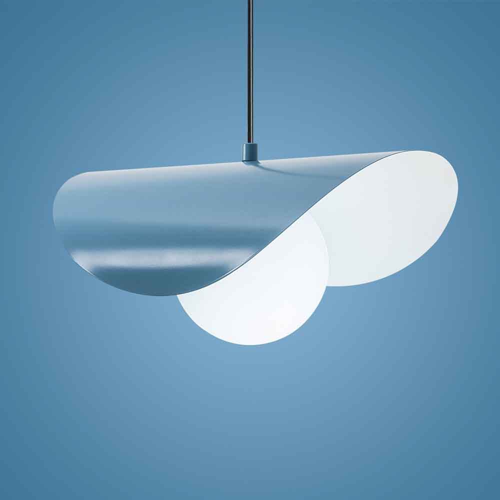 Vatoz Metal Ceiling Pendant Light in Light Blue