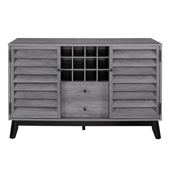 Vega Wooden Wine Cabinet In Grey Oak_4