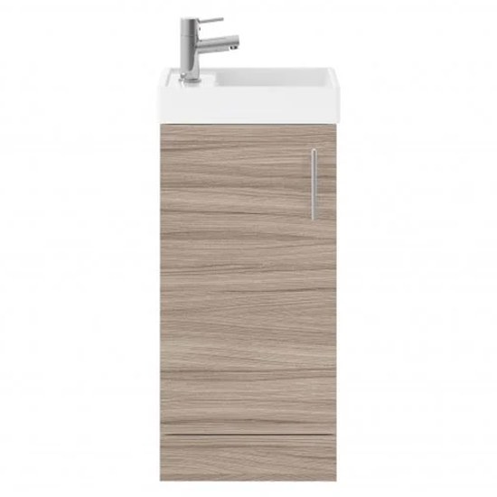 Read more about Vaults 40cm floor vanity unit with basin in driftwood