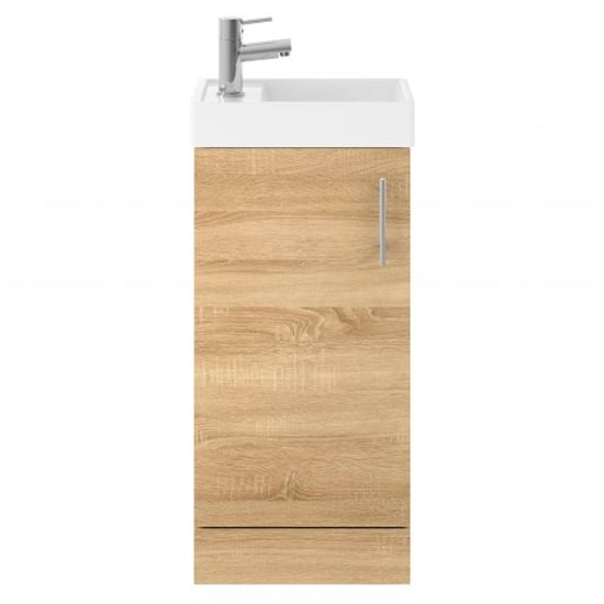Read more about Vaults 40cm floor vanity unit with basin in natural oak