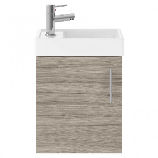 Read more about Vaults 40cm wall vanity unit with basin in driftwood