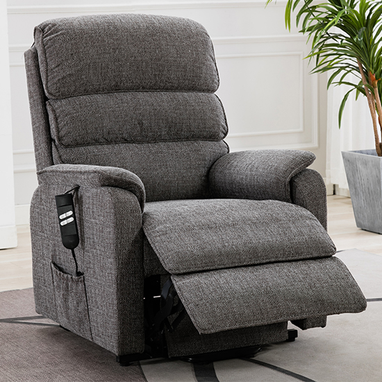 Vauxhall Fabric Electric Riser Recliner Chair In Lisbon Grey_2