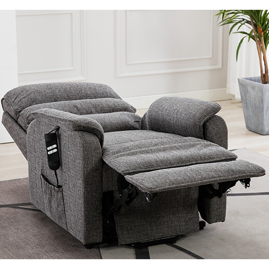 Vauxhall Fabric Electric Riser Recliner Chair In Lisbon Grey_3