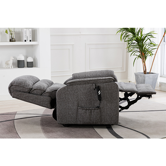 Vauxhall Fabric Electric Riser Recliner Chair In Lisbon Grey_6