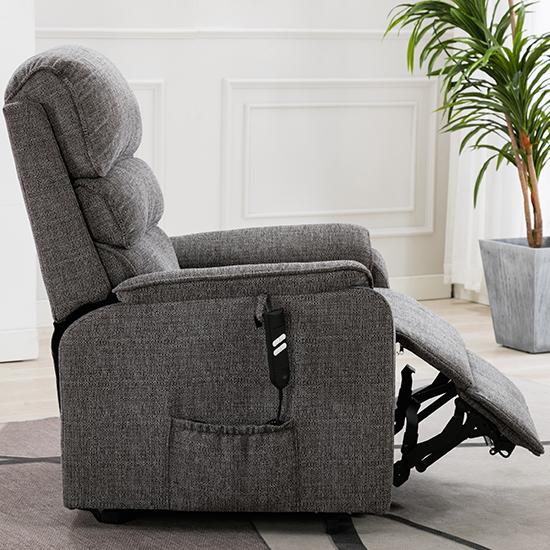 Vauxhall Fabric Electric Riser Recliner Chair In Lisbon Grey_7