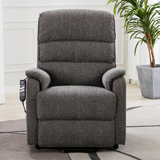 Vauxhall Fabric Electric Riser Recliner Chair In Lisbon Grey_9
