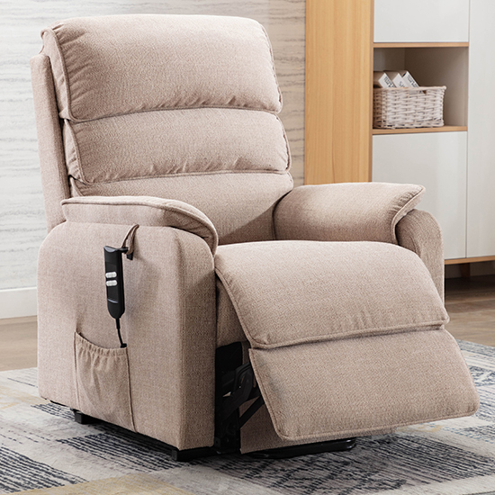 Vauxhall Fabric Electric Riser Recliner Chair In Lisbon Wheat_2