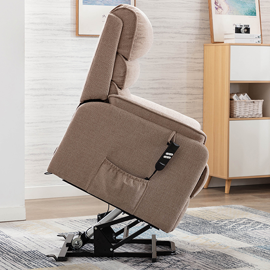 Vauxhall Fabric Electric Riser Recliner Chair In Lisbon Wheat_6