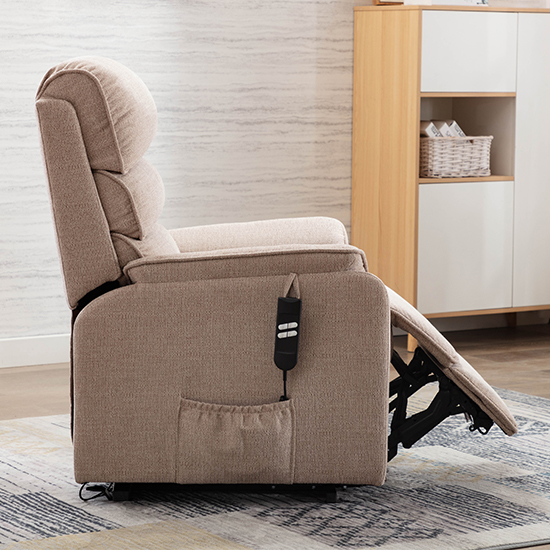 Vauxhall Fabric Electric Riser Recliner Chair In Lisbon Wheat_9