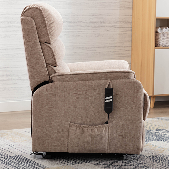 Vauxhall Fabric Electric Riser Recliner Chair In Lisbon Wheat_10