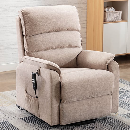 Vauxhall Fabric Electric Riser Recliner Chair In Lisbon Wheat_1