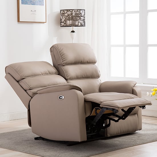 Vauxhall Plush Electric Riser 2 Seater Sofa In Pebble Furniture in