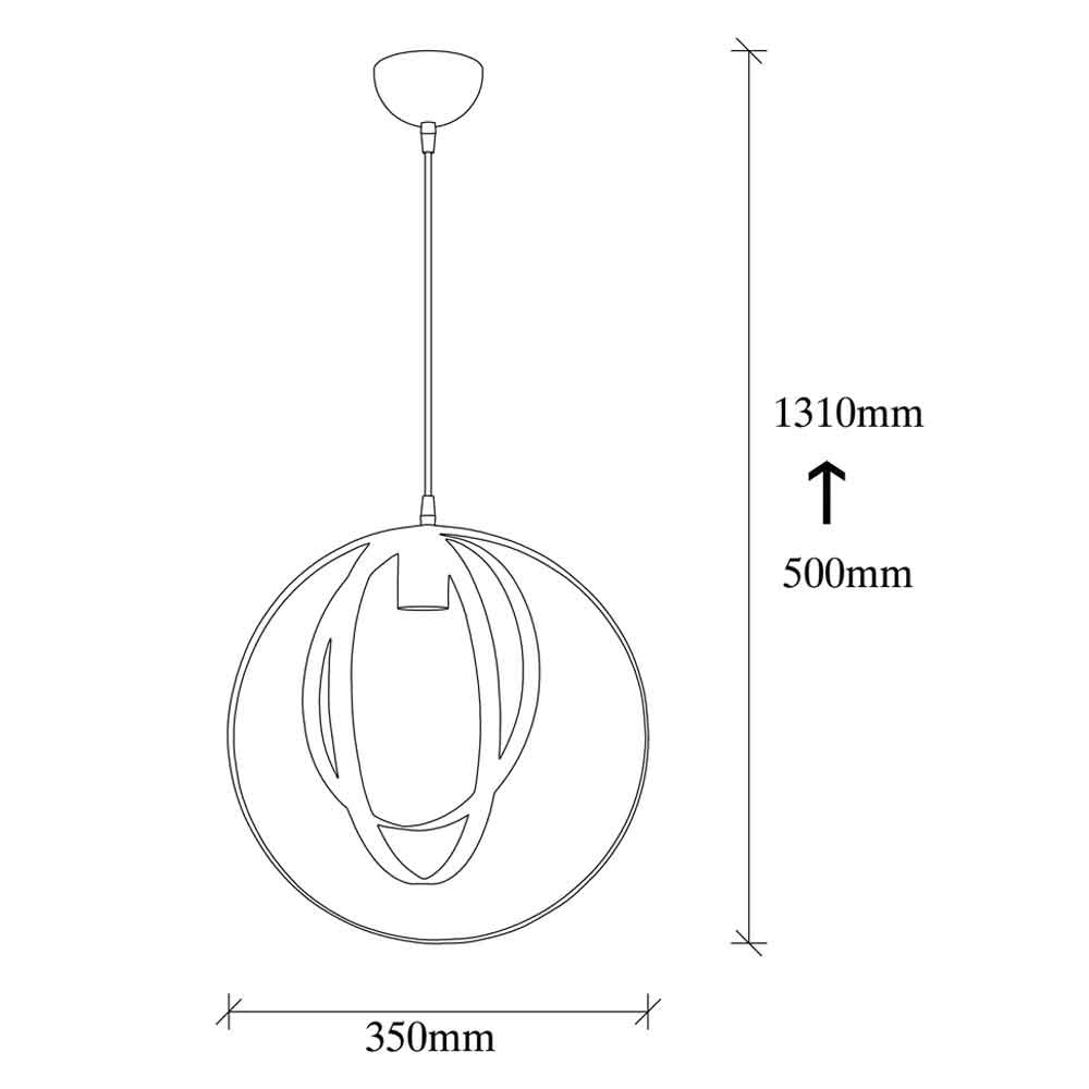 Vaveyla Metal Ceiling Pendant Light in Black