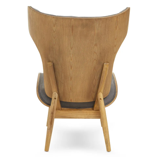 Veens Velvet Bedroom Chair In Grey With Winged Back