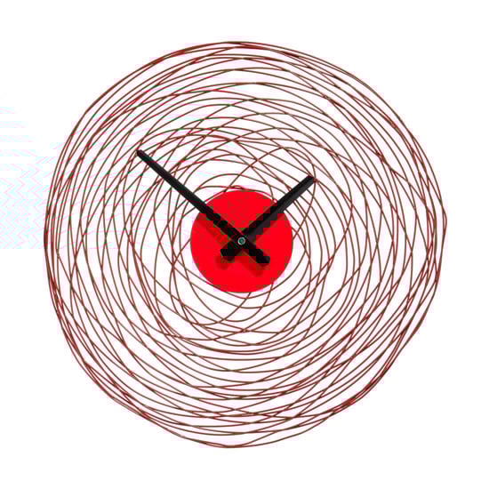 Read more about Veeto swirl design wall clock in red