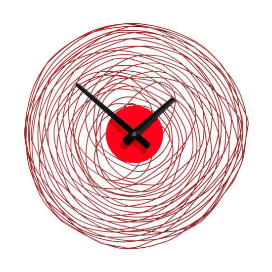 Veeto Swirl Design Wall Clock In Red