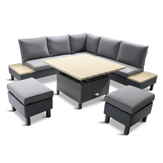 Photo of Vega open-sided modular dining set with adjustable table