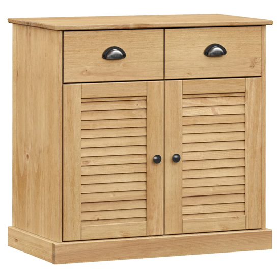 Vega Pinewood Highboard With 2 Doors In Brown