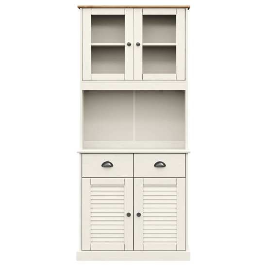 Vega Pinewood Highboard With 2 Doors In White