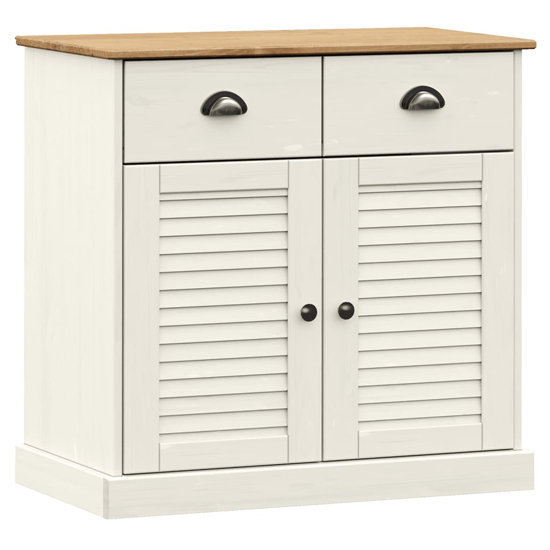 Vega Pinewood Highboard With 2 Doors In White