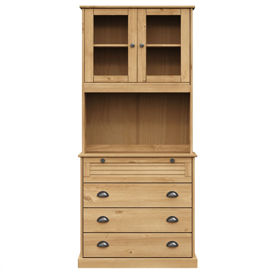 Vega Pinewood Highboard With 4 Drawers In Brown