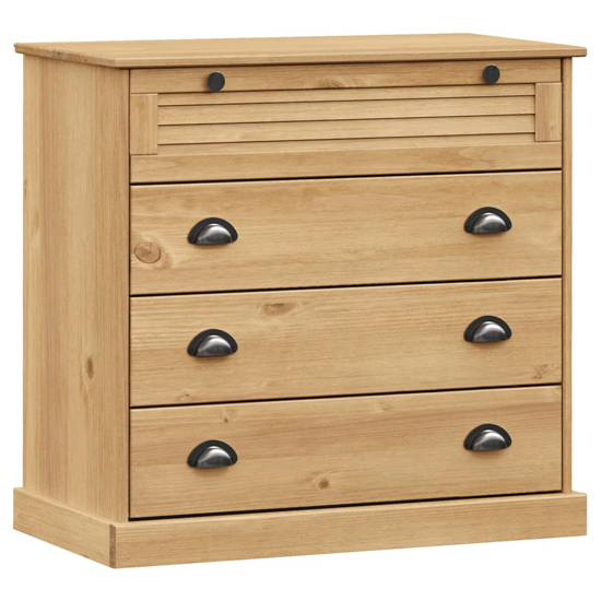Vega Pinewood Highboard With 4 Drawers In Brown