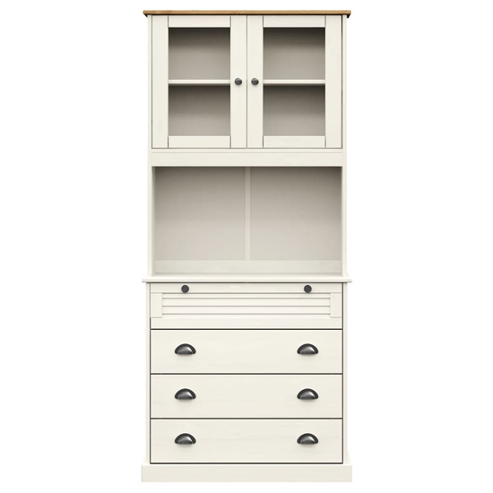 Vega Pinewood Highboard With 4 Drawers In White