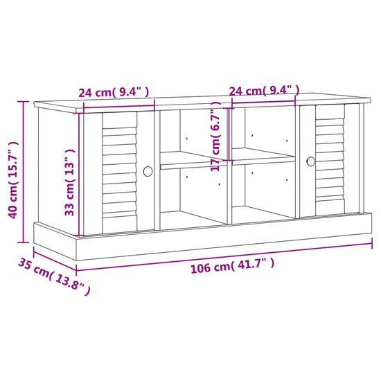 Vega Pinewood Shoe Storage Bench With 2 Doors In Brown