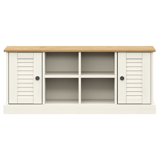Vega Pinewood Shoe Storage Bench With 2 Doors In White